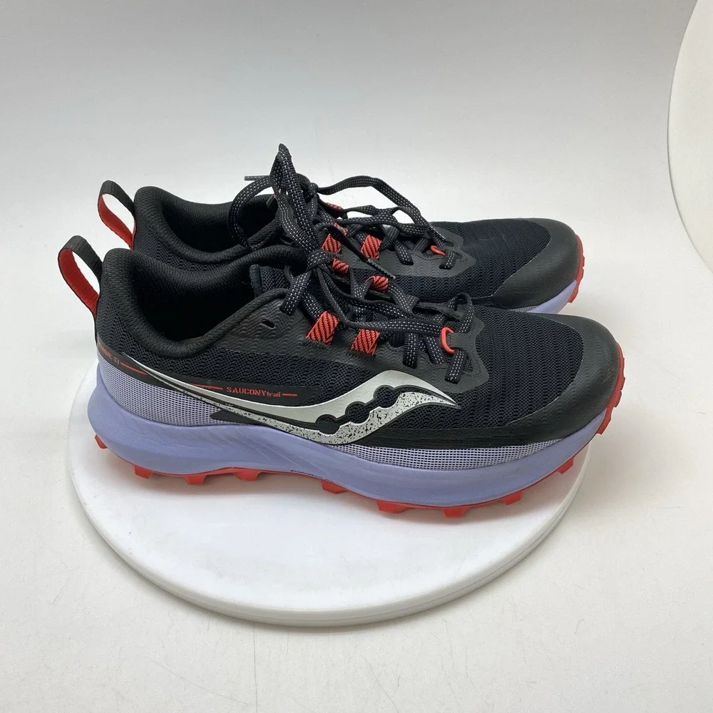 Saucony Peregrine 13 Womens 8.5 Finesse Black Trail Running Shoes S10838-91